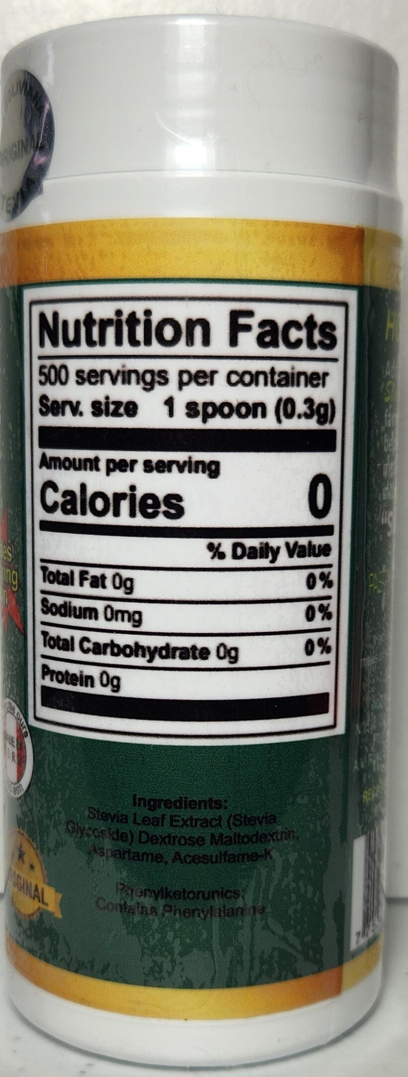 La Boliviana Stevia Sweetener